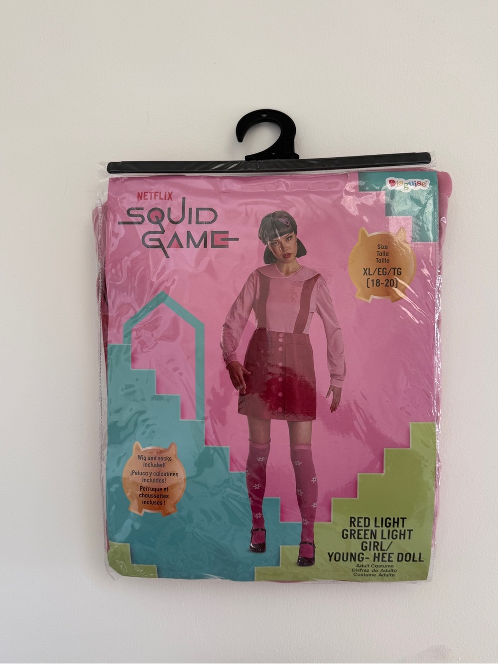 Netflix Squid Game Pink/Hot Pink Young-Hee Doll Costume - XL adult